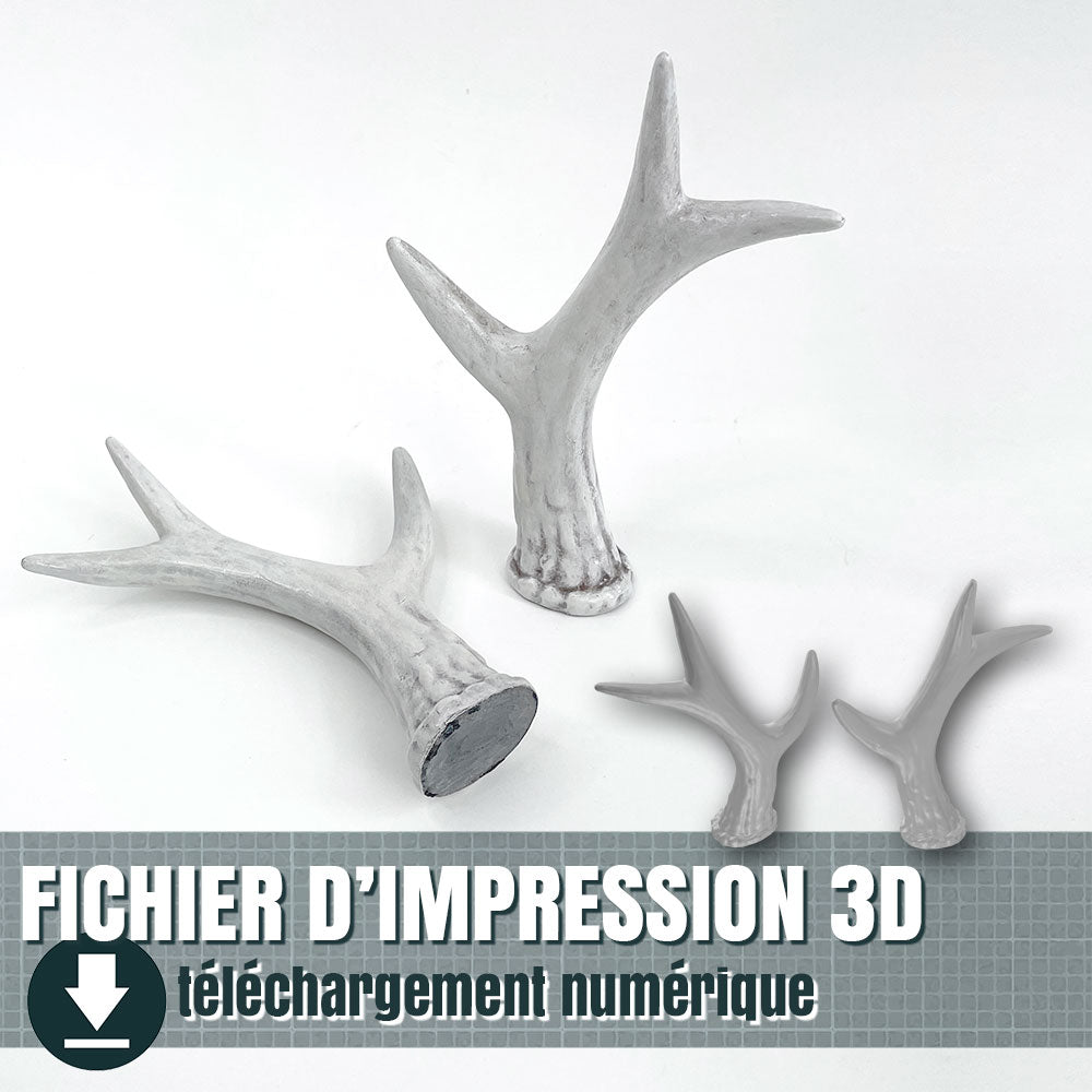 Fichiers 3D de bois de cerf, by floeur creations