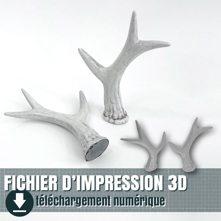Fichiers 3D de bois de cerf, by floeur creations