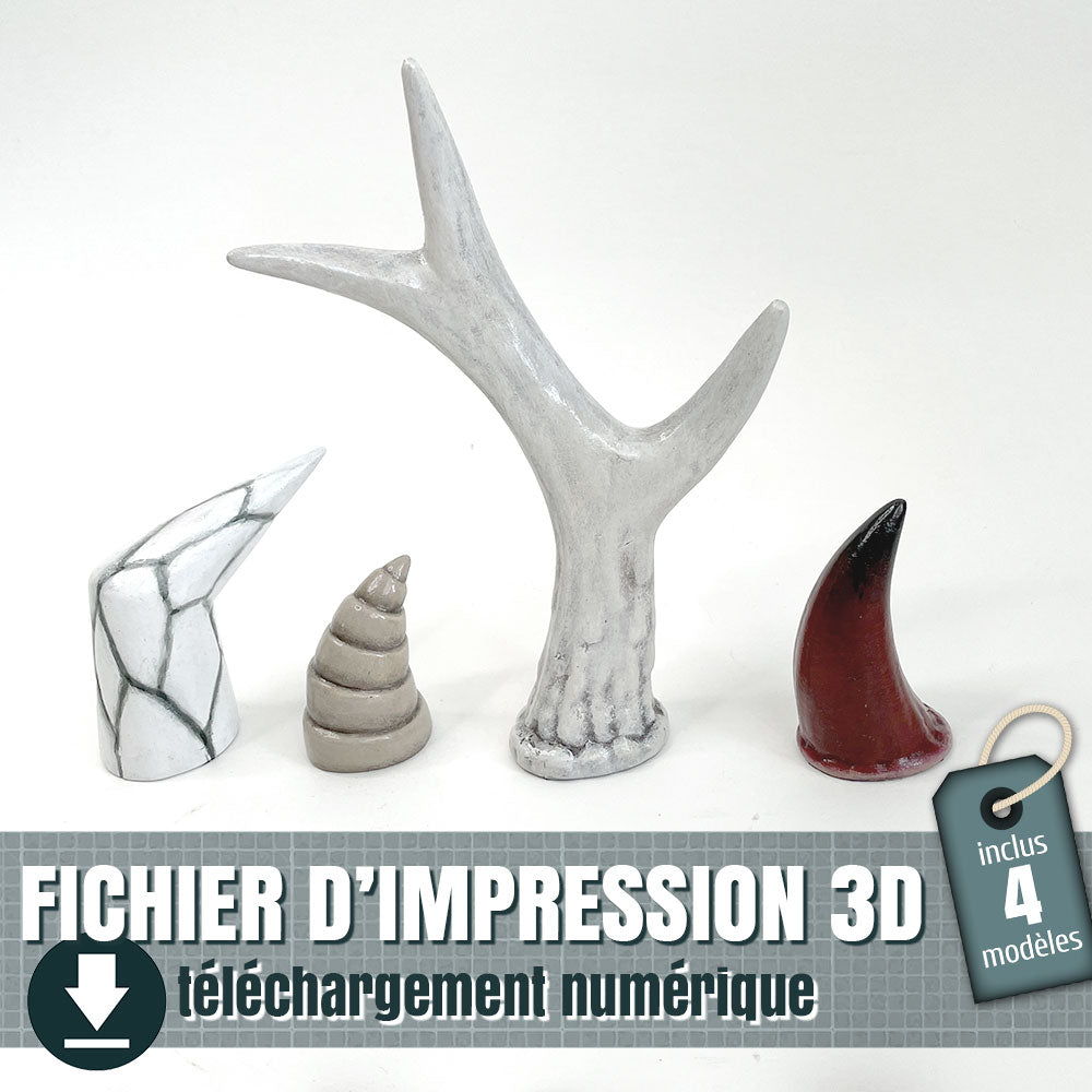 Bundle de fichiers 3D - Petites cornes, by floeur creations