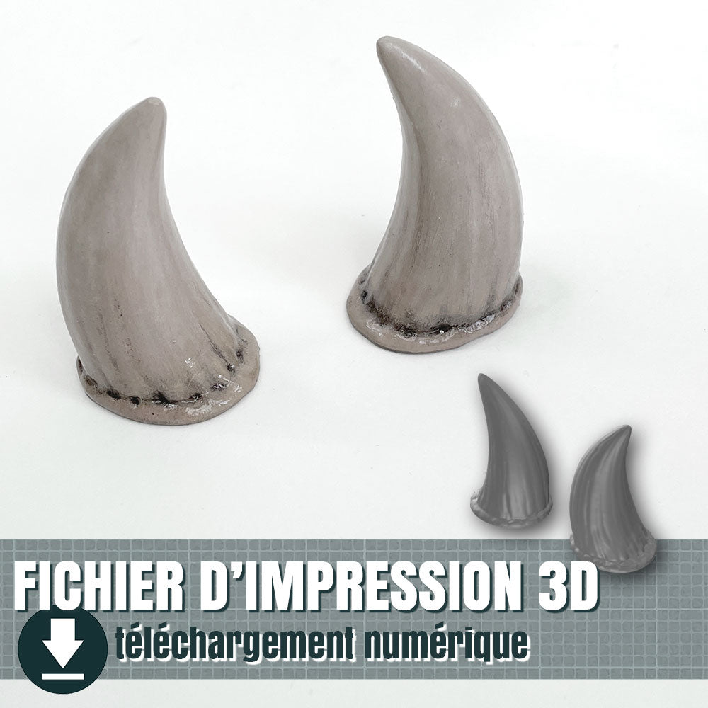 Fichiers 3D de petites cornes de démon, by floeur creations