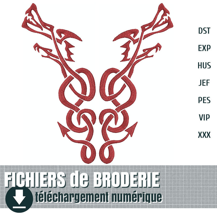 fichier de broderie : encolure dragon, by juliechantal