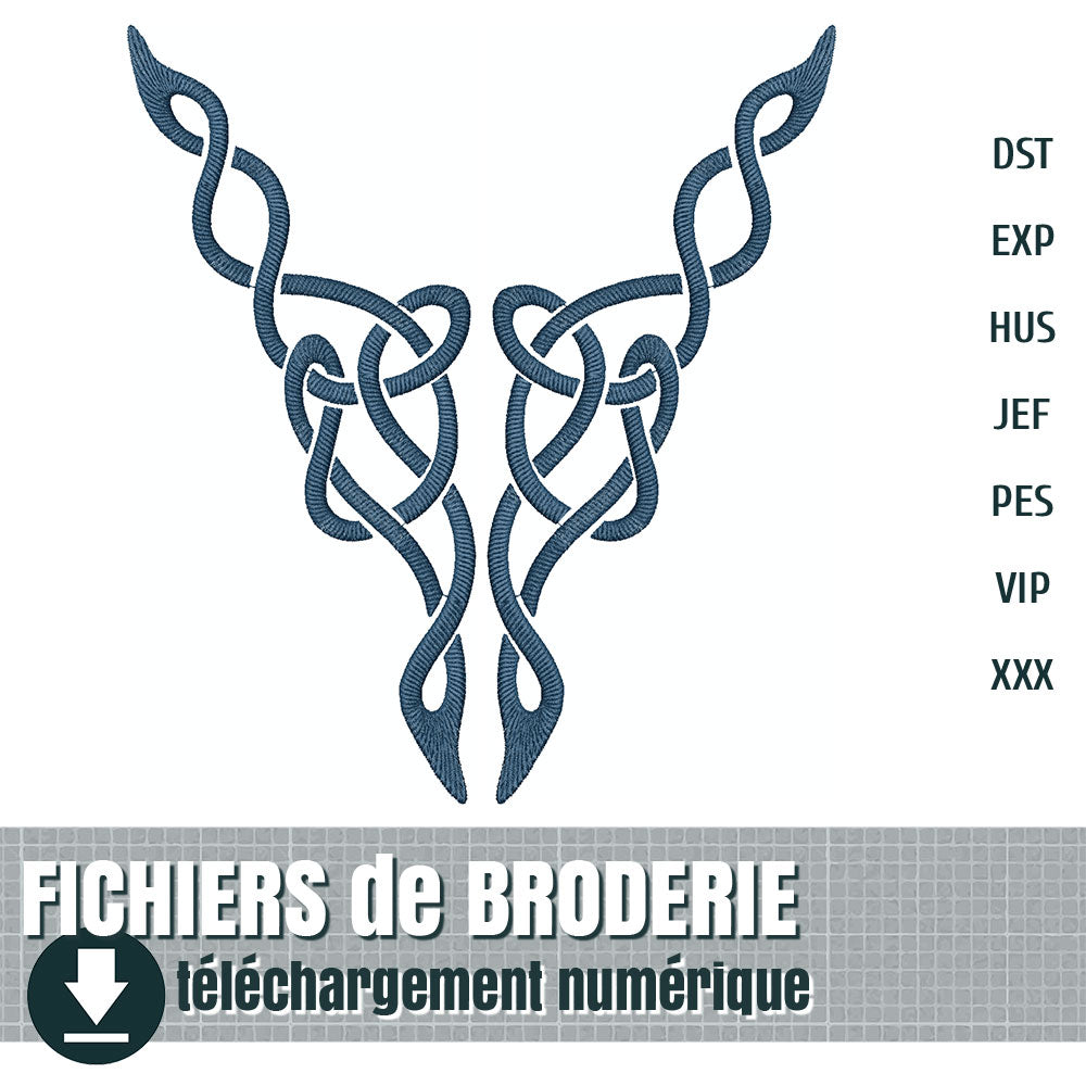 fichier de broderie : encolure noeud celtique B, by juliechantal