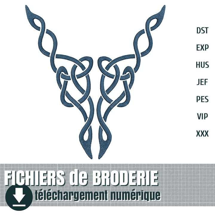 fichier de broderie : encolure noeud celtique B, by juliechantal