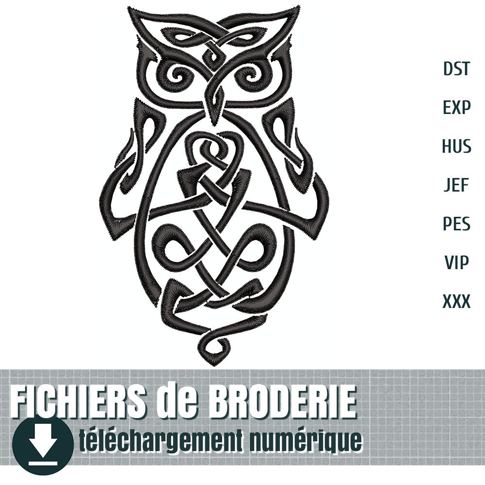 fichier de broderie : hibou viking, by juliechantal