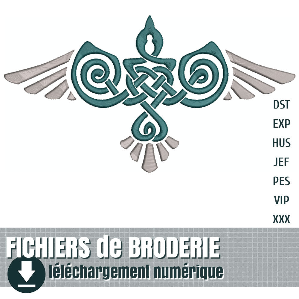 fichier de broderie : aigle celtique, by juliechantal