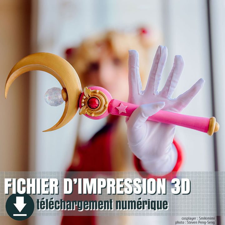 fichier 3D de la baguette de Sailor Moon, by juliechantal