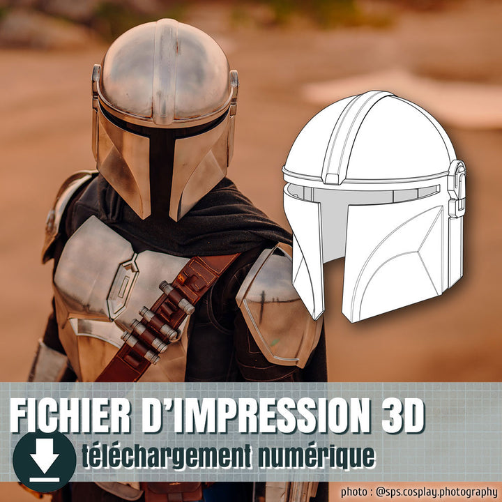 fichier 3D du casque de Mandalorien de Din Djarin, by goose props