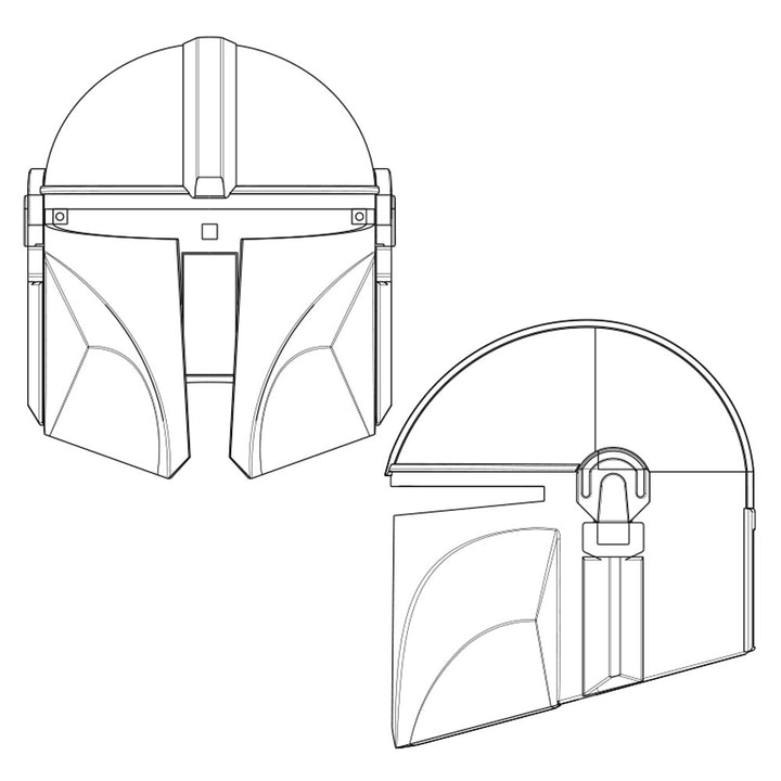 fichier 3D du casque de Mandalorien de Din Djarin, by goose props