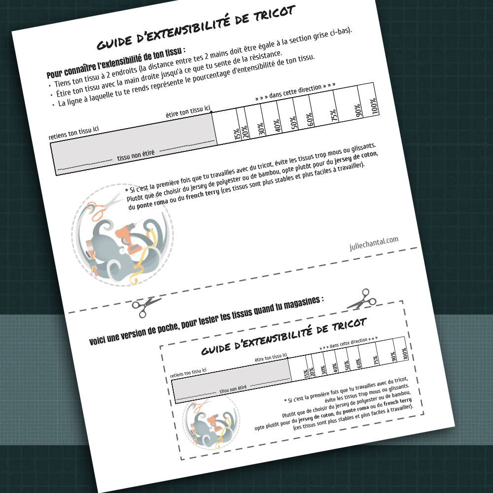 guide d'extensibilité de tissus, by juliechantal