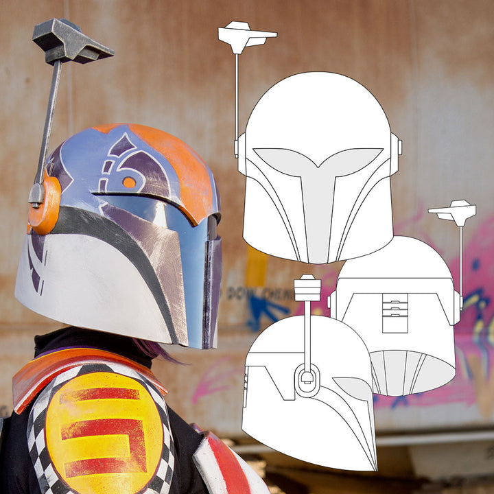 patron du casque de Sabine Wren, by juliechantal