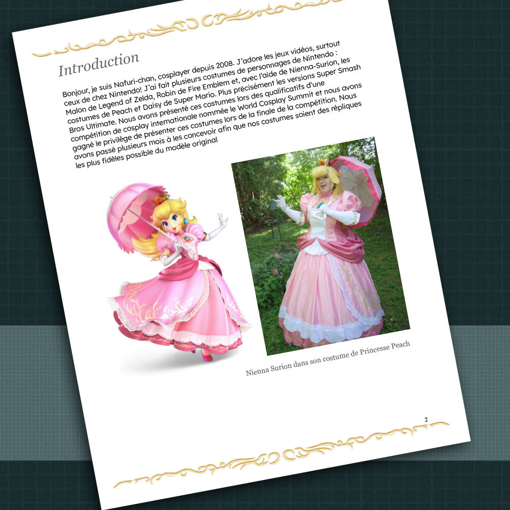 Guide de création des costumes de Peach et Daisy, by nafuri-chan