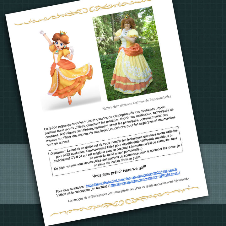 Guide de création des costumes de Peach et Daisy, by nafuri-chan