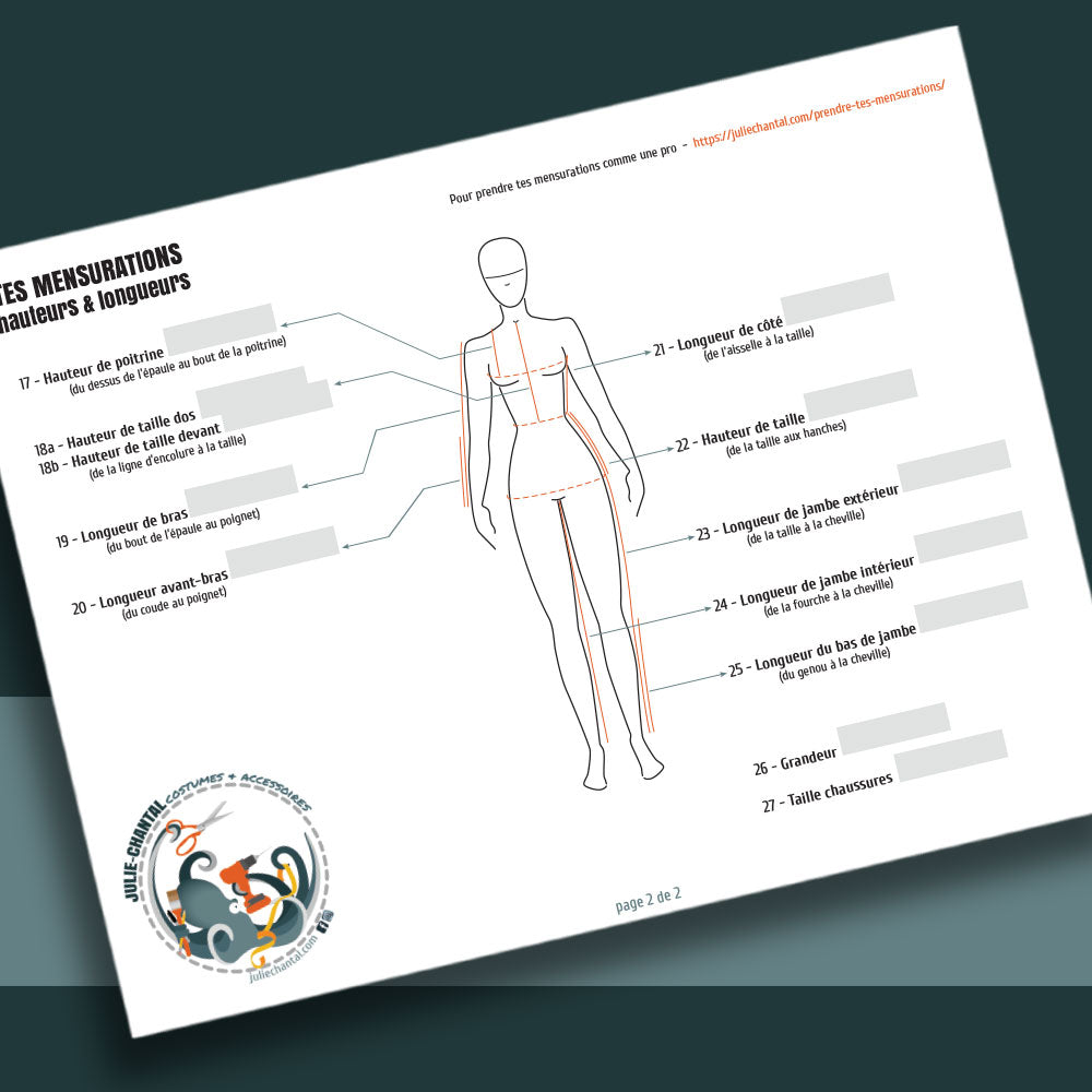 fiches de mensurations, by juliechantal