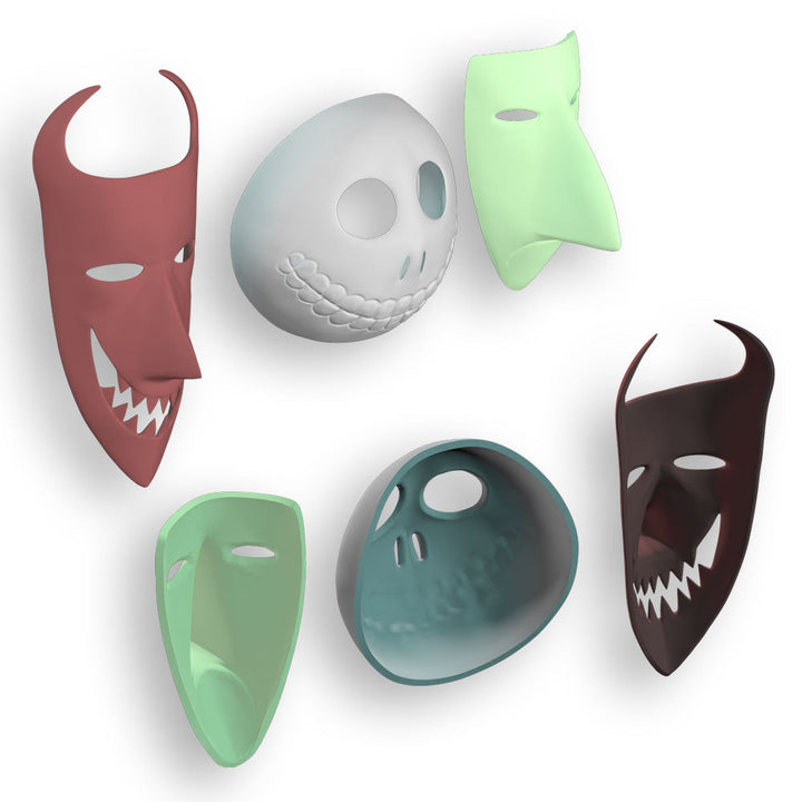 Fichiers 3D des 3 masques de Lock, Shock et Barrel, by floeur creations