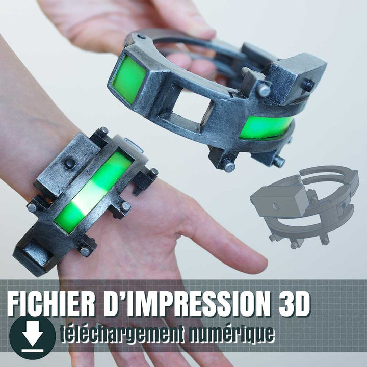 fichier 3D du bracelet de Resident Evil Revelations 2, by juliechantal