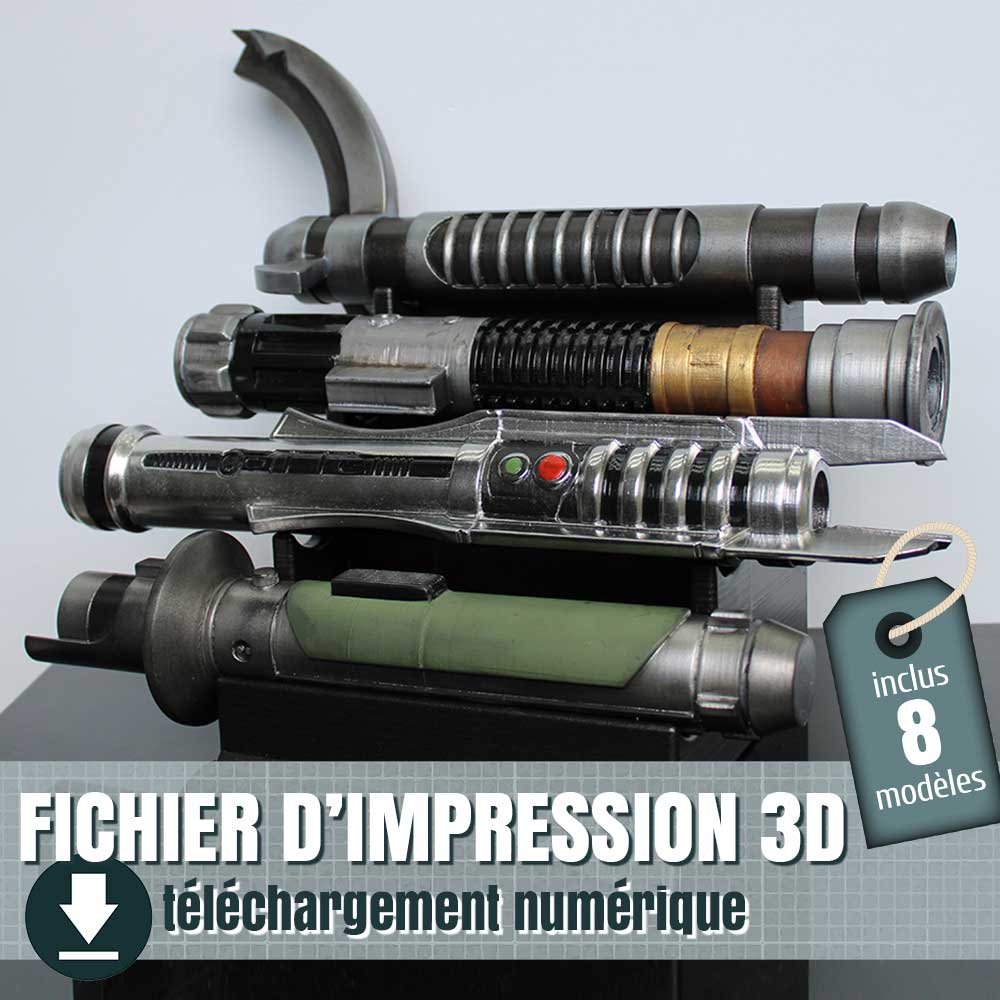 BUNDLE de fichiers 3D - construis ton propre sabre laser, by goose props