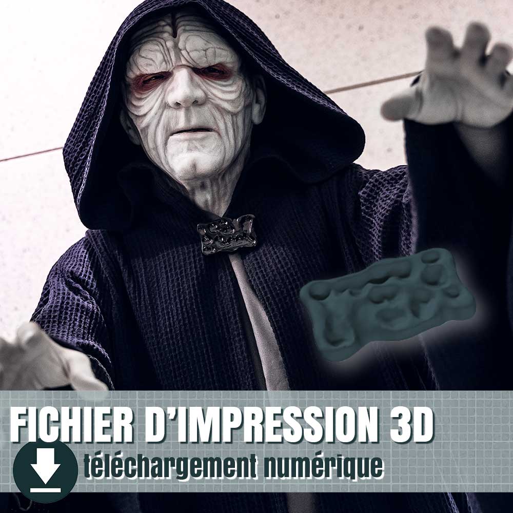 fichier 3D de la broche de l'empereur Palpatine, by juliechantal