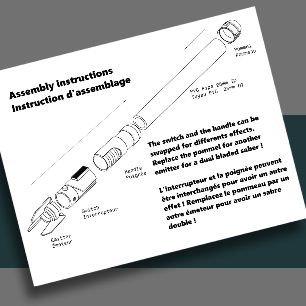 fichier 3D du sabre laser d'Ahsoka, by goose props