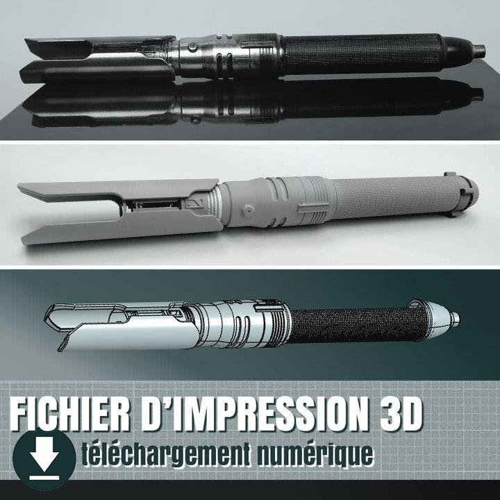 fichier 3D du sabre laser de Cal Kestis, by goose props