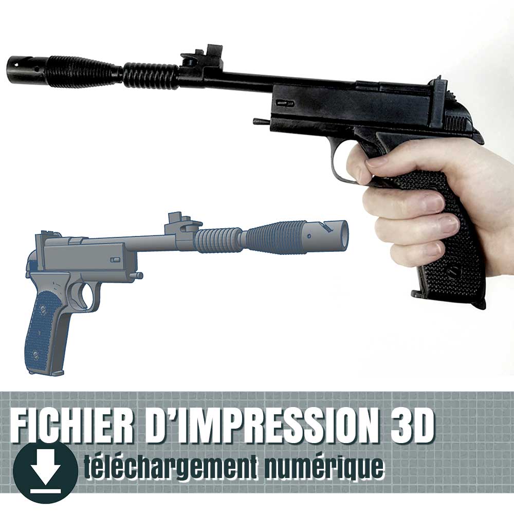 fichier 3D du blaster de princesse Leia, by juliechantal