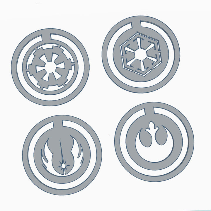 fichier 3D de 4 trombones Star Wars, by juliechantal