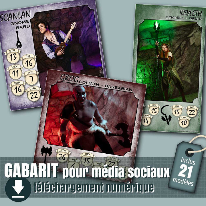 Gabarit de fiches de personnage Vox Machina, by juliechantal