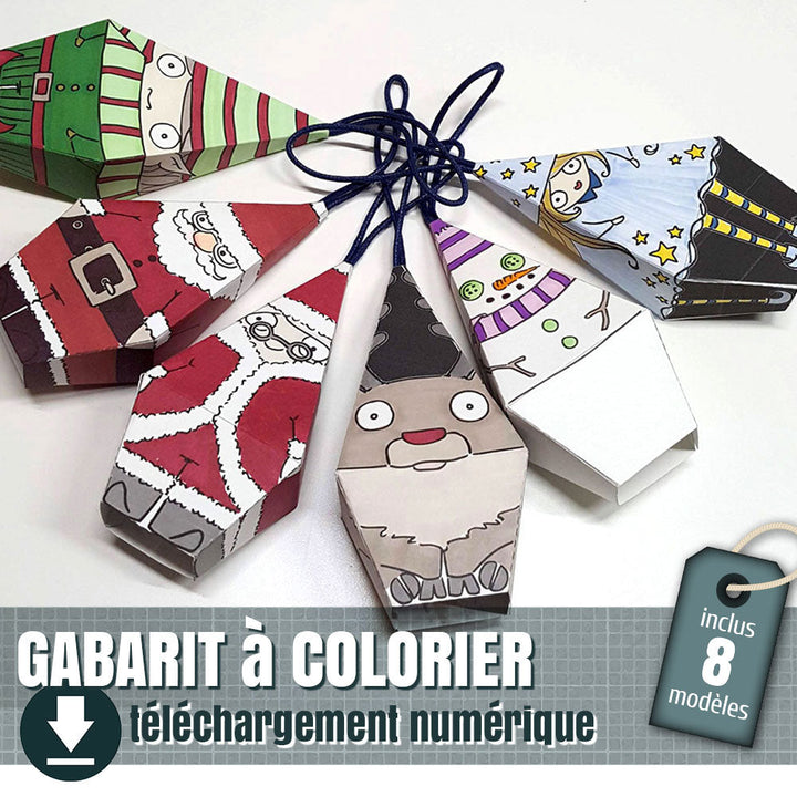 Ornement de Noël à colorier, by juliechantal