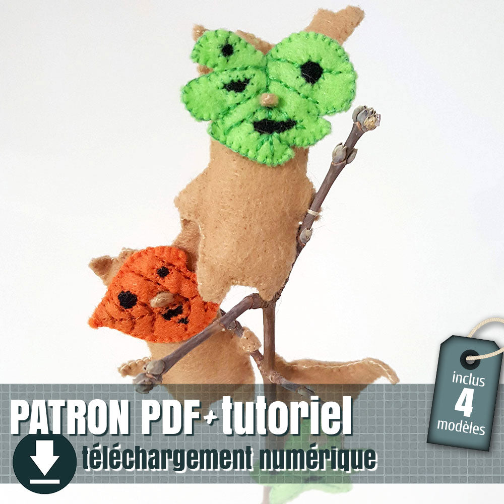 patron d'ornement de feutrine Korok, by juliechantal