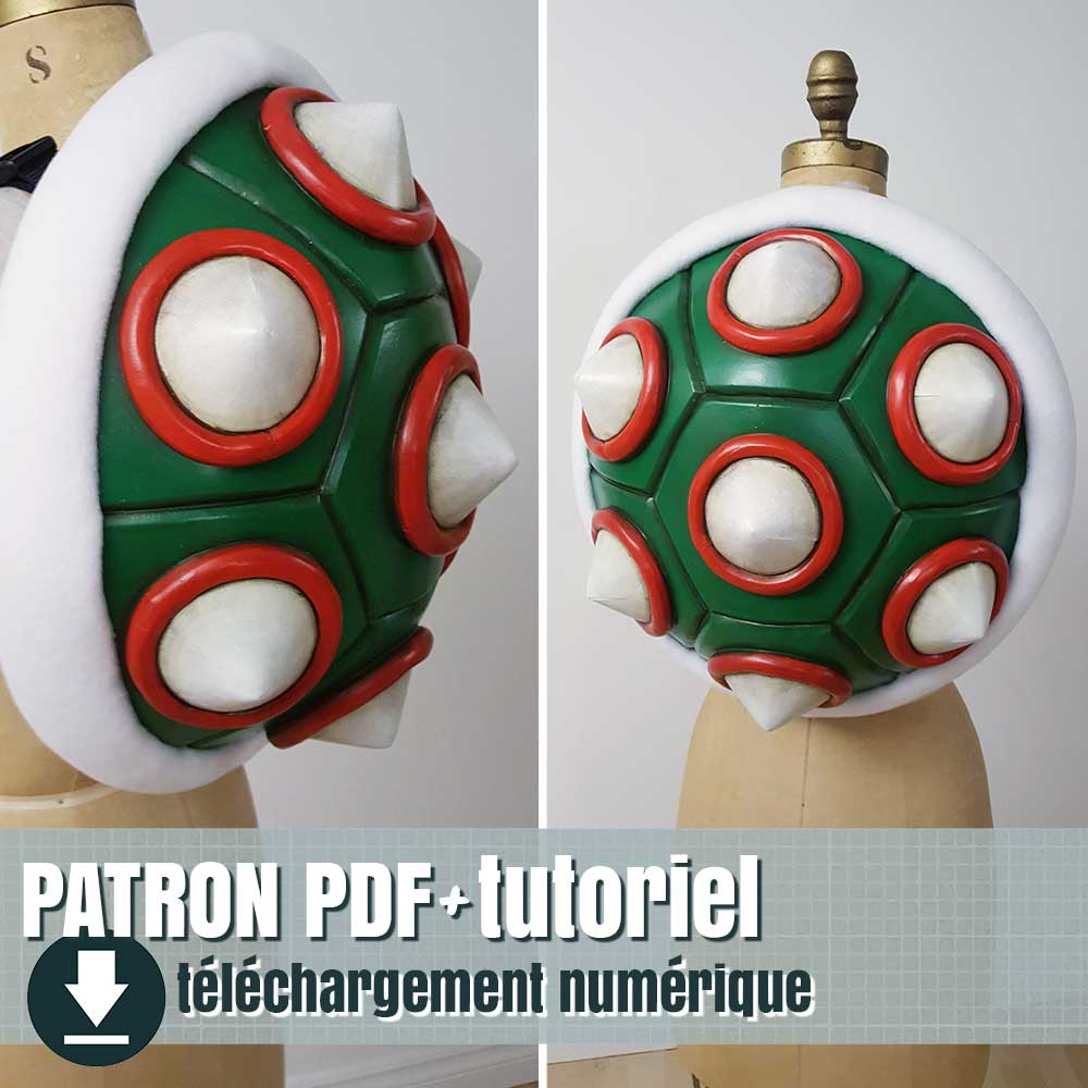 patron de la carapace de Bowser jr, by juliechantal