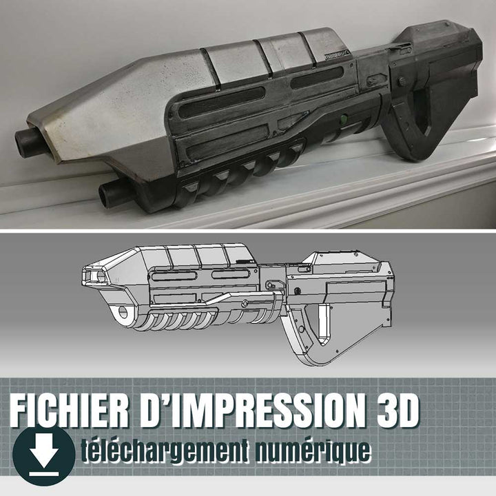 fichier 3D du fusil d'assaut de combat, by goose props