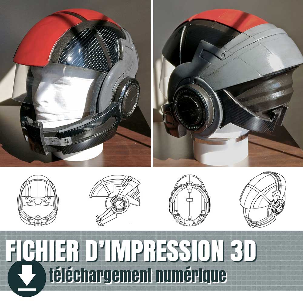 3D printing file. Helmet N7. Mass Effect. – juliechantal