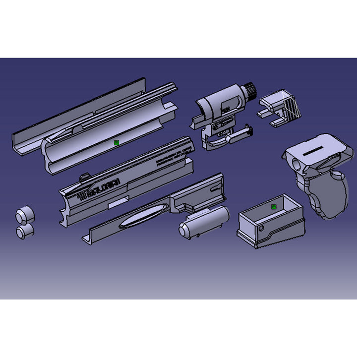 fichier 3D du Pistolet de Johnny Silverhand, de Cyberpunk 2077, by goose props