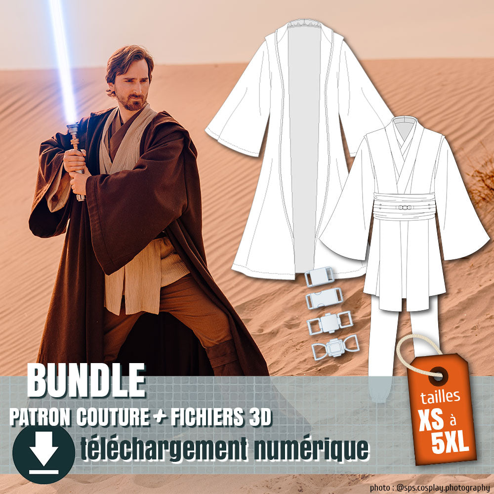 Jedi costume pattern. Available sizes: XS to 5XL – juliechantal