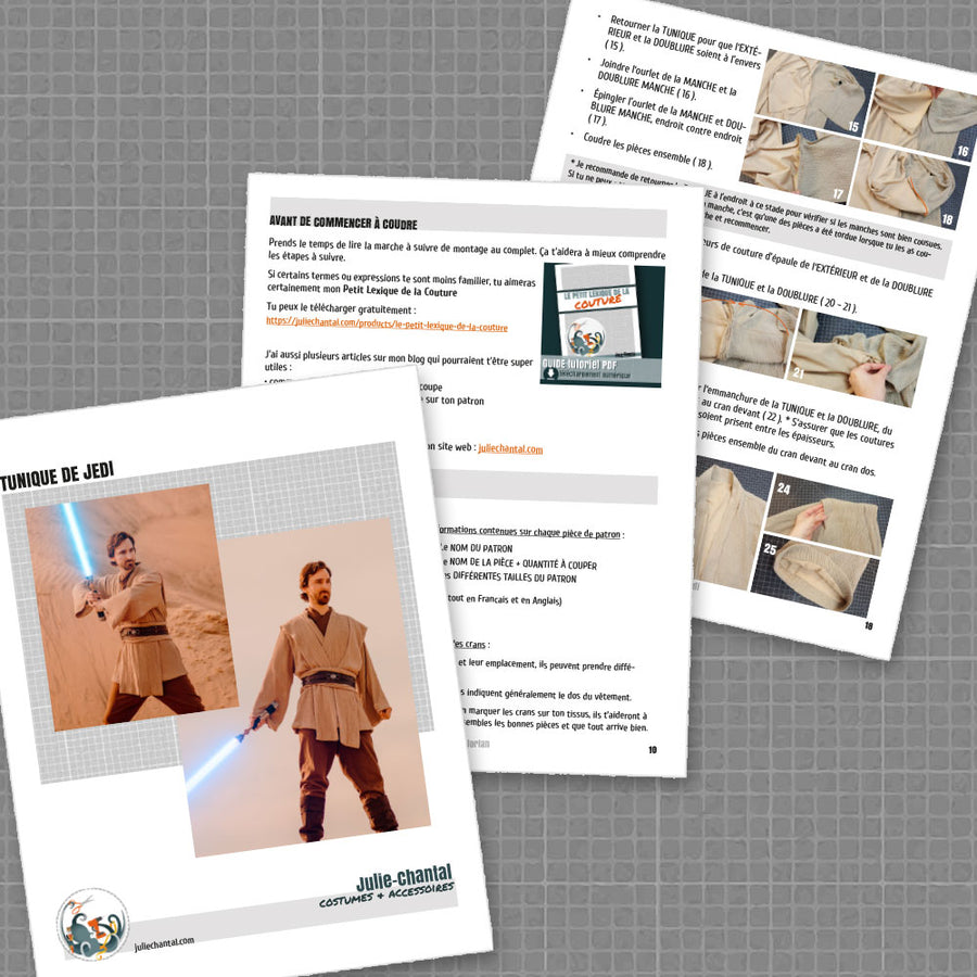 Jedi costume pattern. Available sizes: XS to 5XL – juliechantal