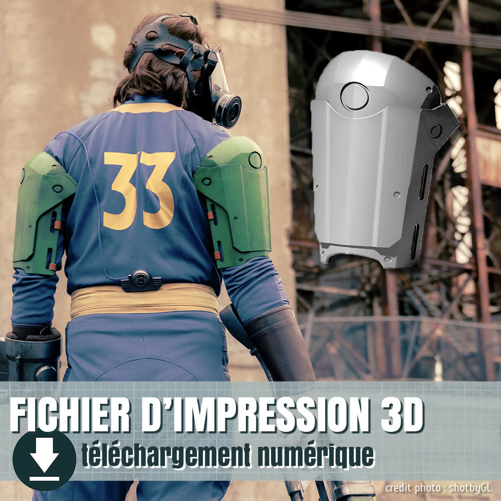 Fichier 3D des épaulières de combat de Fallout, by goose props