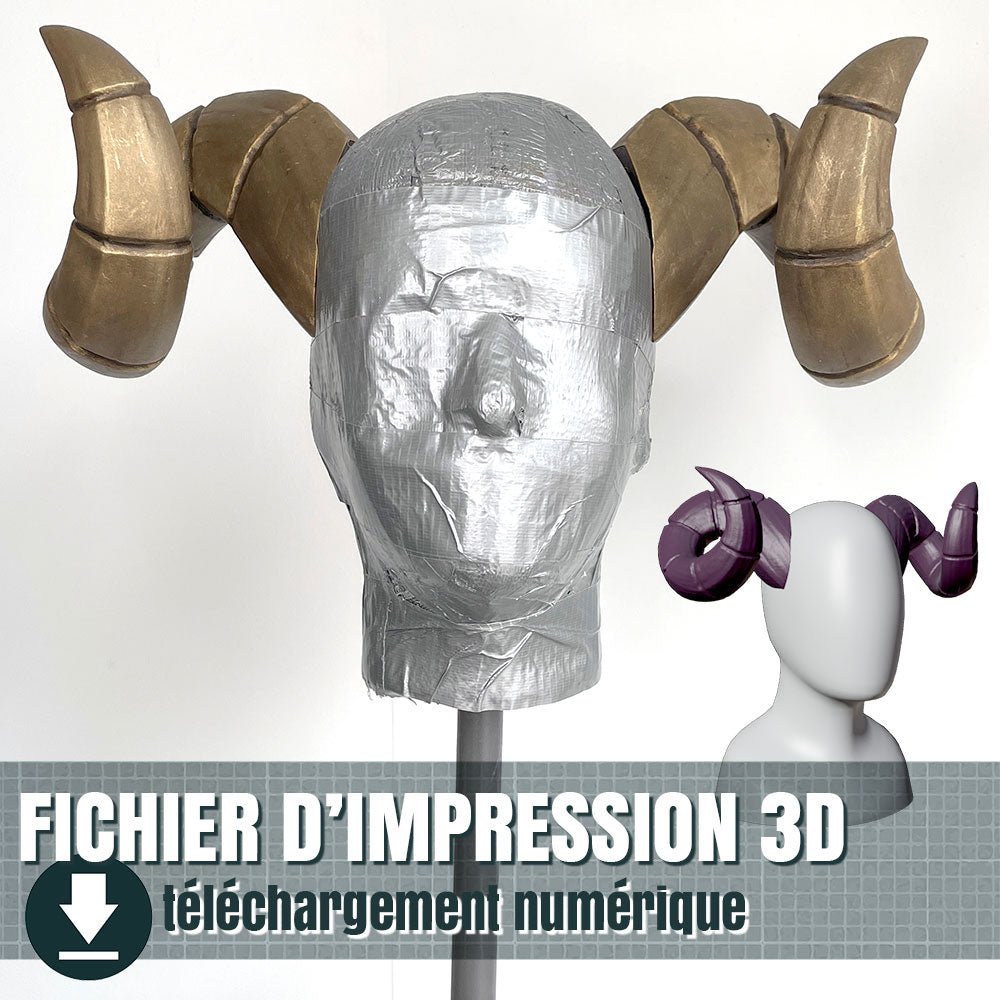 Fichiers 3D de corne de bouc, by floeur creations