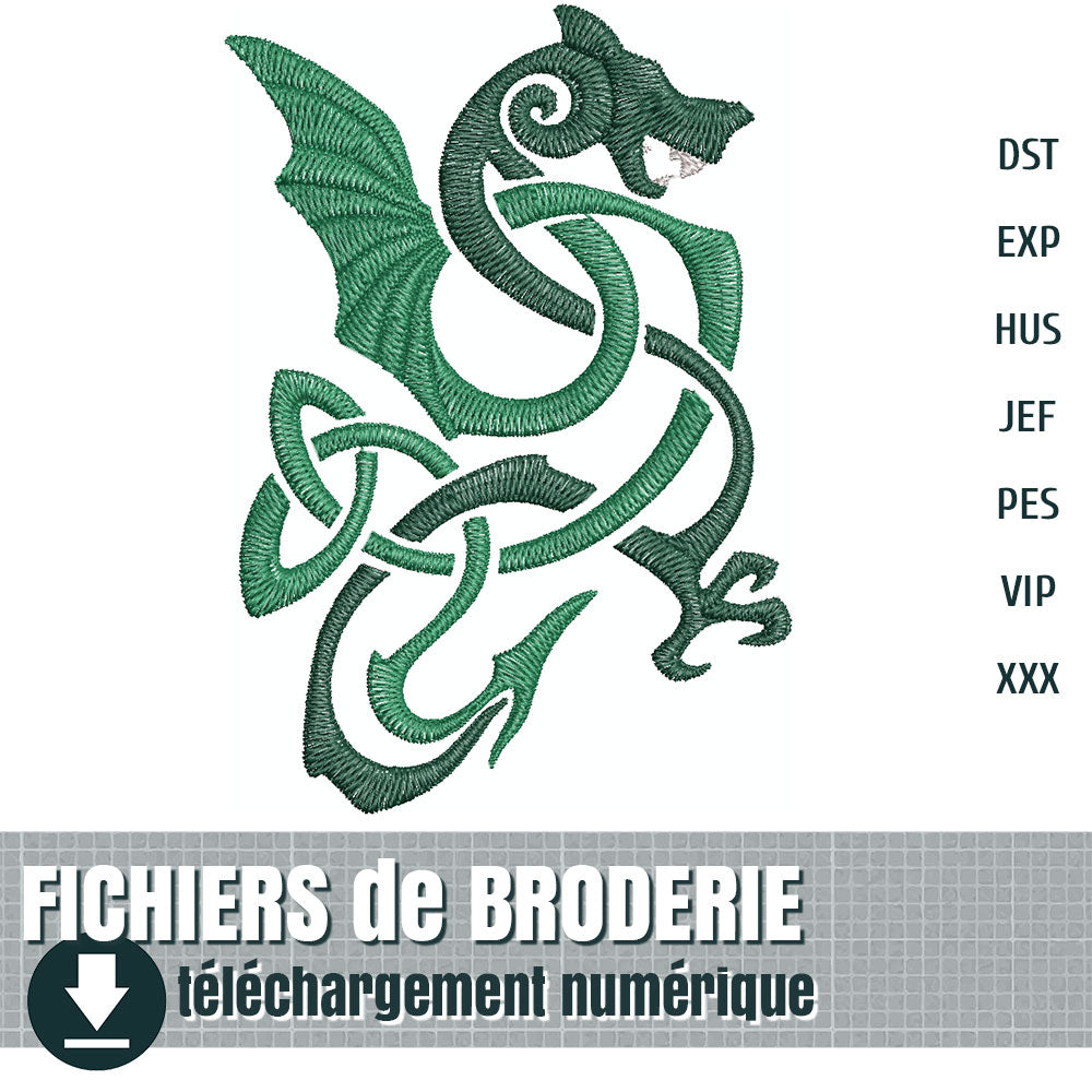 fichier de broderie : dragon celtique, by juliechantal