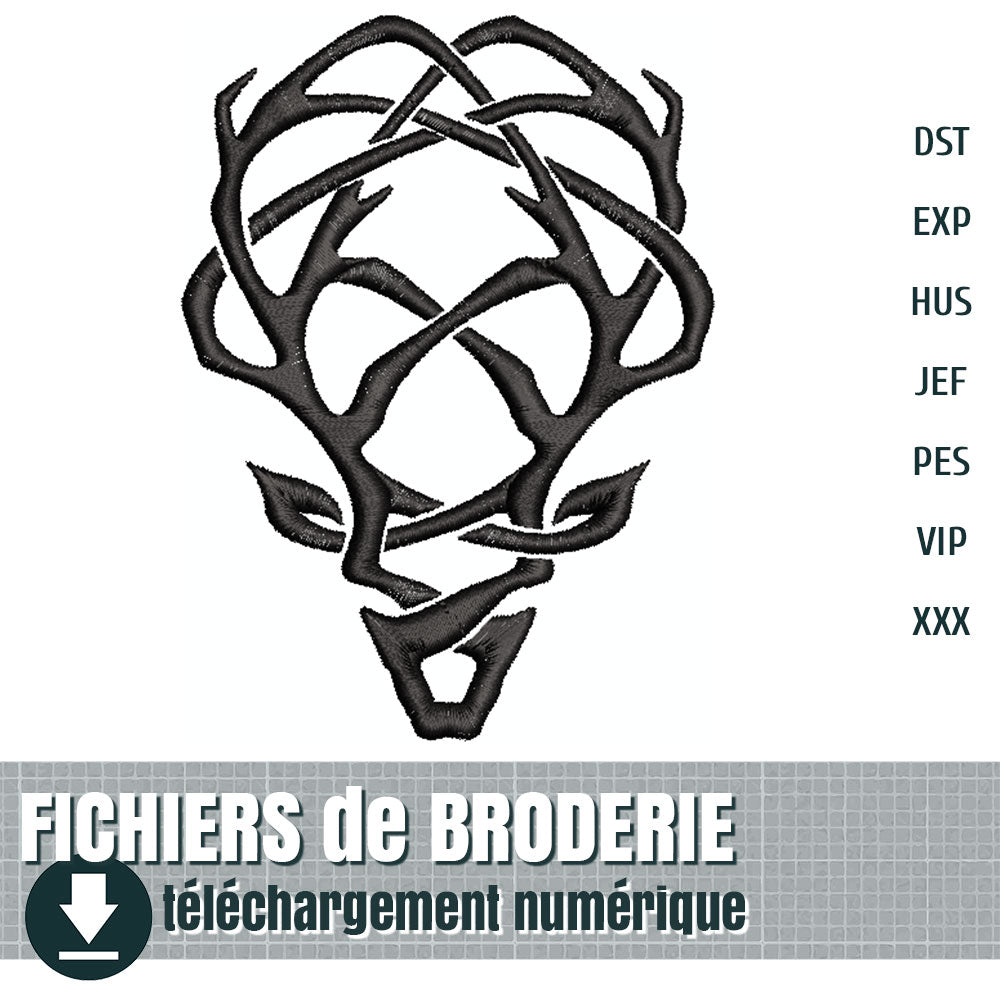 fichier de broderie : cerf viking, by juliechantal