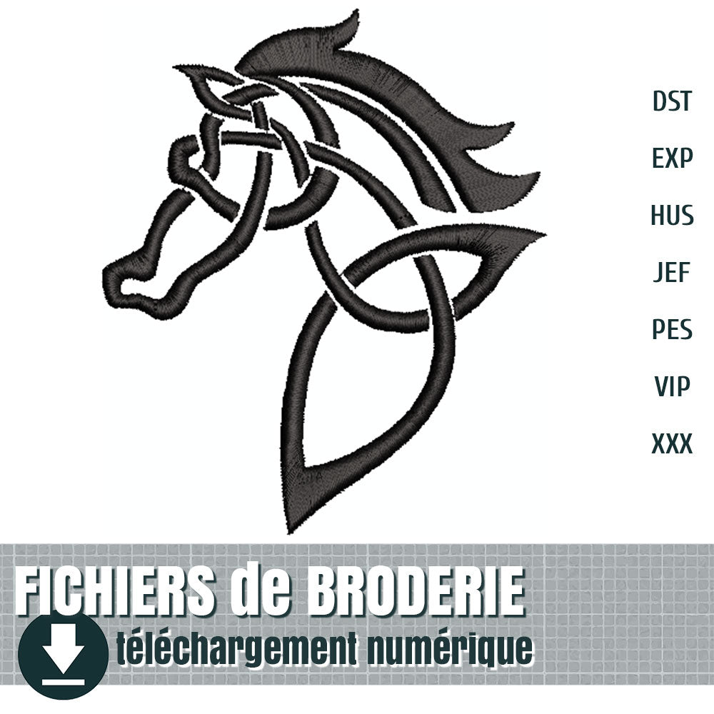 fichier de broderie : cheval viking, by juliechantal