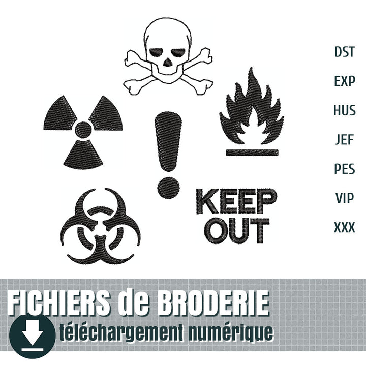 embroidery file: danger pack