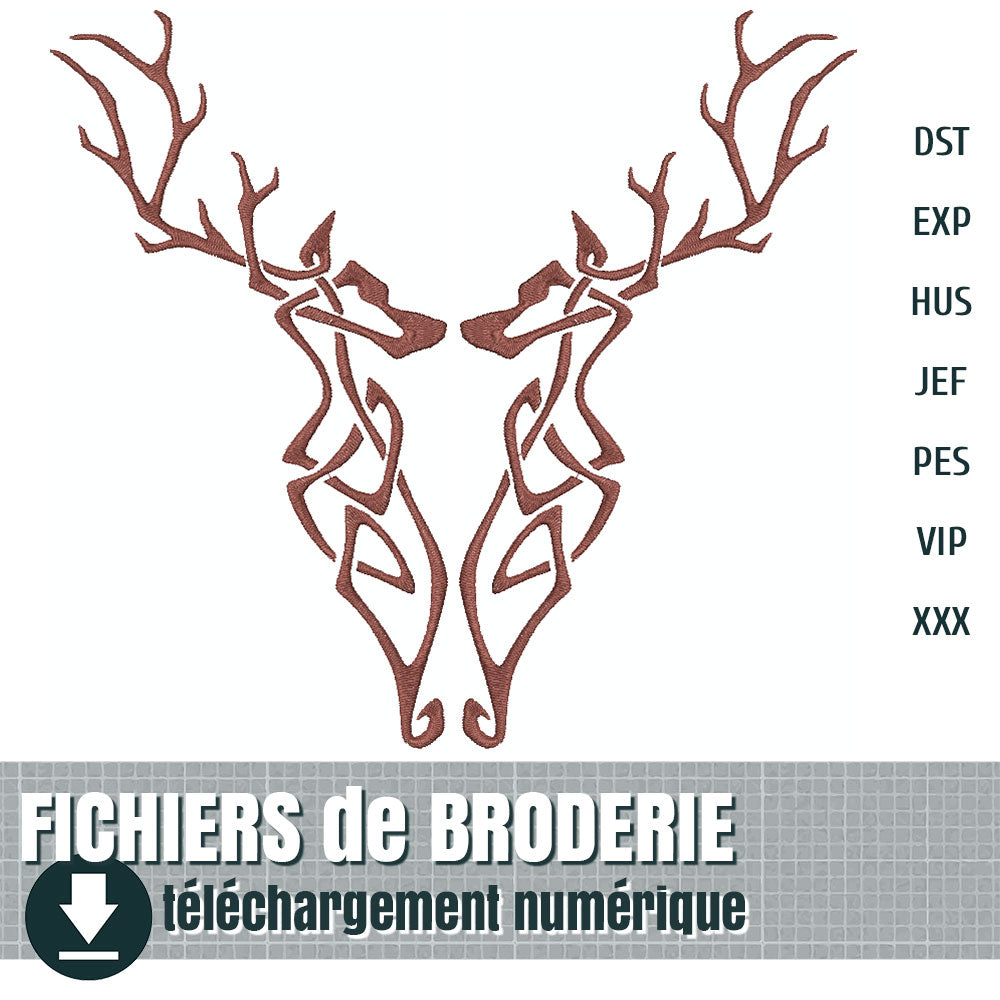 fichier de broderie : encolure cerf, by juliechantal