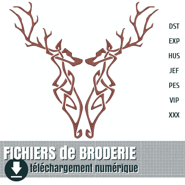 fichier de broderie : encolure cerf, by juliechantal