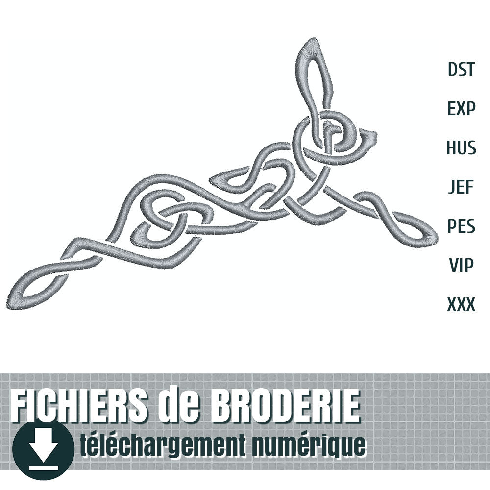 fichier de broderie : lièvre celtique, by juliechantal