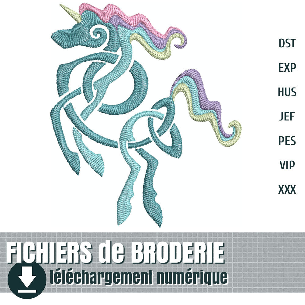fichier de broderie : licorne celtique, by juliechantal