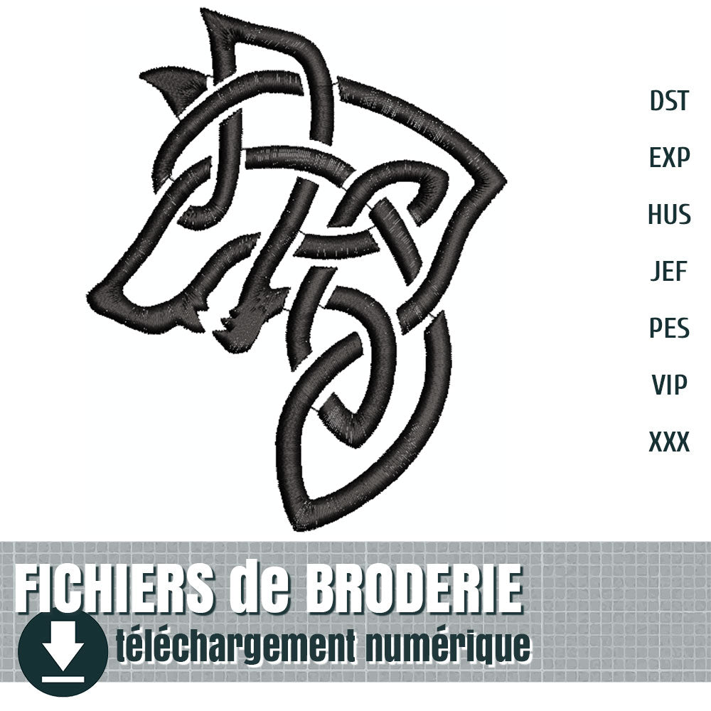fichier de broderie : loup viking, by juliechantal