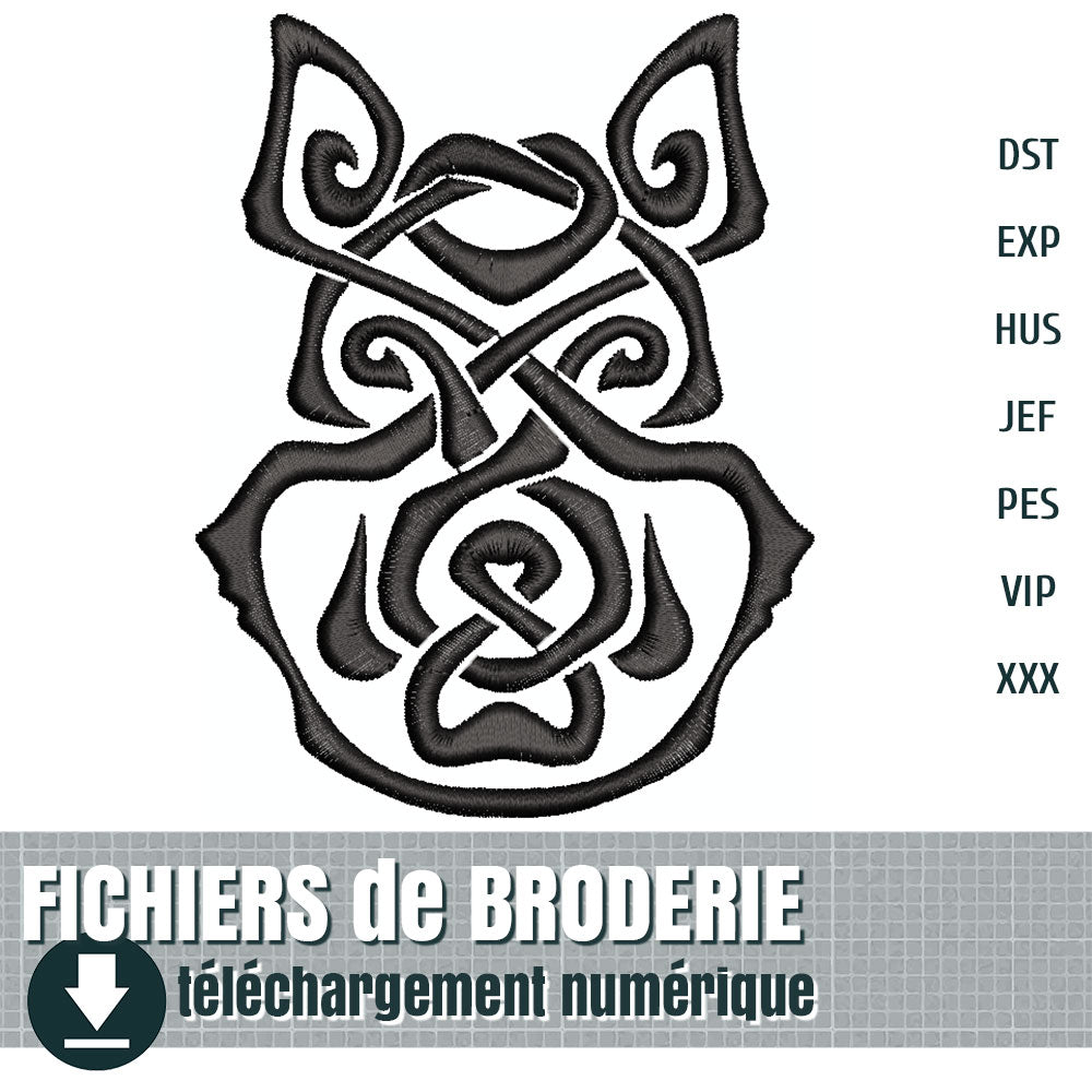 fichier de broderie : sanglier viking, by juliechantal