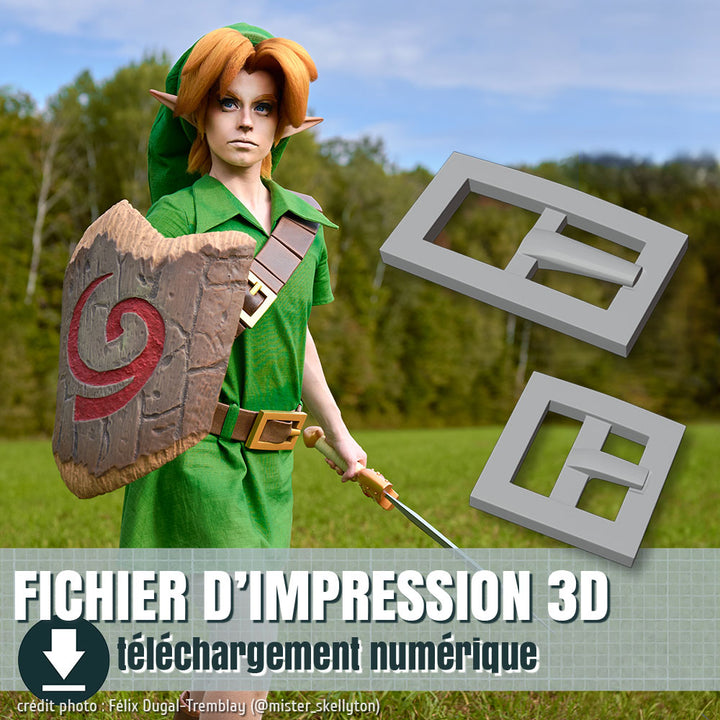 Fichiers 3D de boucles de ceinture et de bandoulière de Link enfant