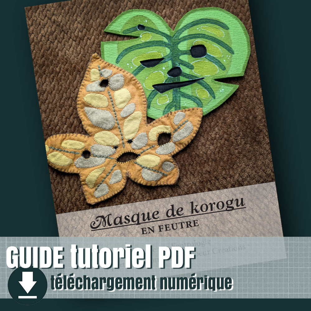 Guide : masque de Korogu en feutre, by feutrologie