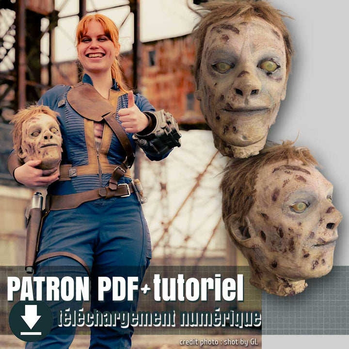 patron de fausse tête décapitée, by bizzart cosplay