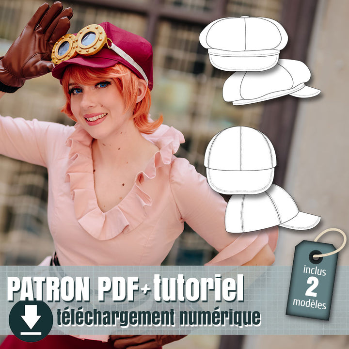 patron de casquette gavroche et baseball